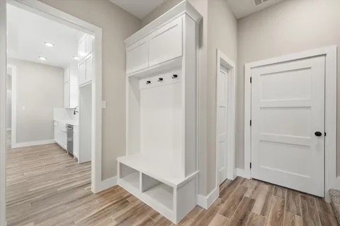 Mudroom with built-in storage